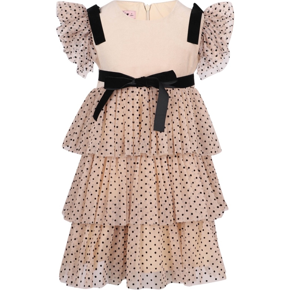 Phi Clothing Special Occasion polka dot tulle dress